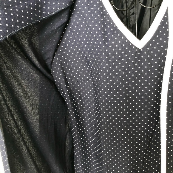 Vintage Michael Blair Rayon Polka Dot Jacket Dress Size 14 - Picture 4 of 9